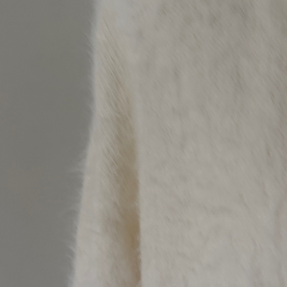 Express Cream Fuzzy Open-Front Cardigan - Picture 2 of 5
